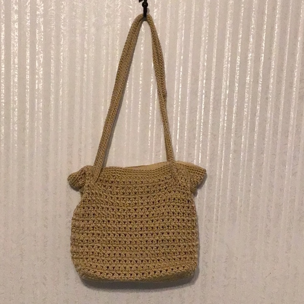 The Sak Crocheted Double Handle Bucket Bag